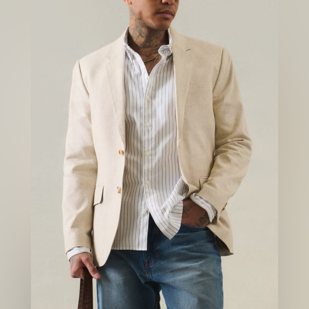 The A&F Collins Slim Linen-Blend Blazer